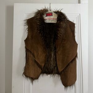 Maurices Chocolate Faux Fur Vest